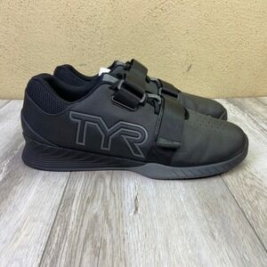 TYR L-1 Lifter Weightlifting Shoes Mens Size 13 Black Gray Strap Gym Lift Men